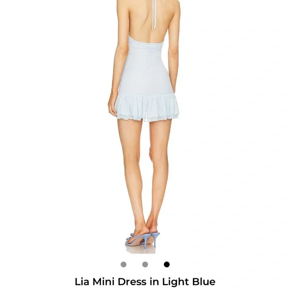 Lia Sky Blue Ruffle Mini Dress - Picture 3 of 3